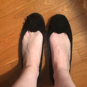Alfani black velvet flats, size 9